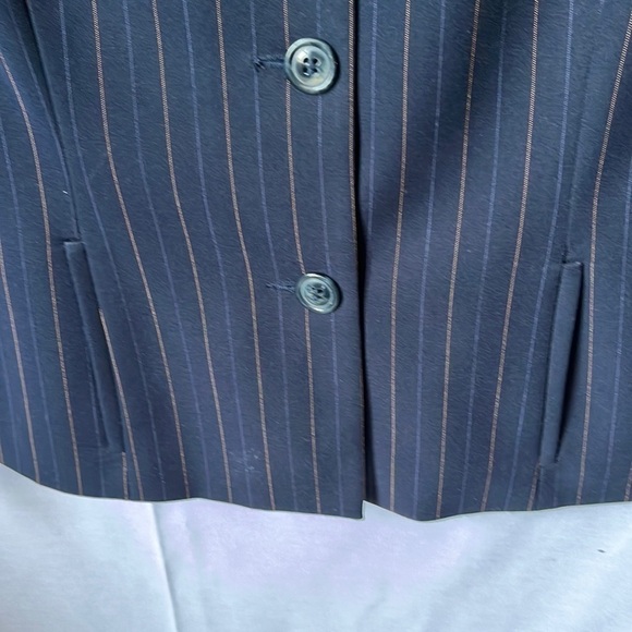 Karen Scott Blazer Navy Pinstriped - Picture 3 of 11